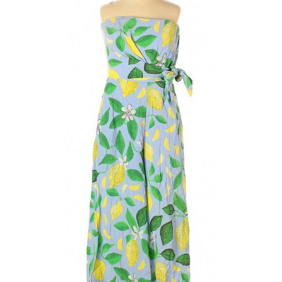 Anthropologie Maeve Lemon Grove Strapless Summer Jumpsuit Size 0 NWOT - Picture 3 of 3
